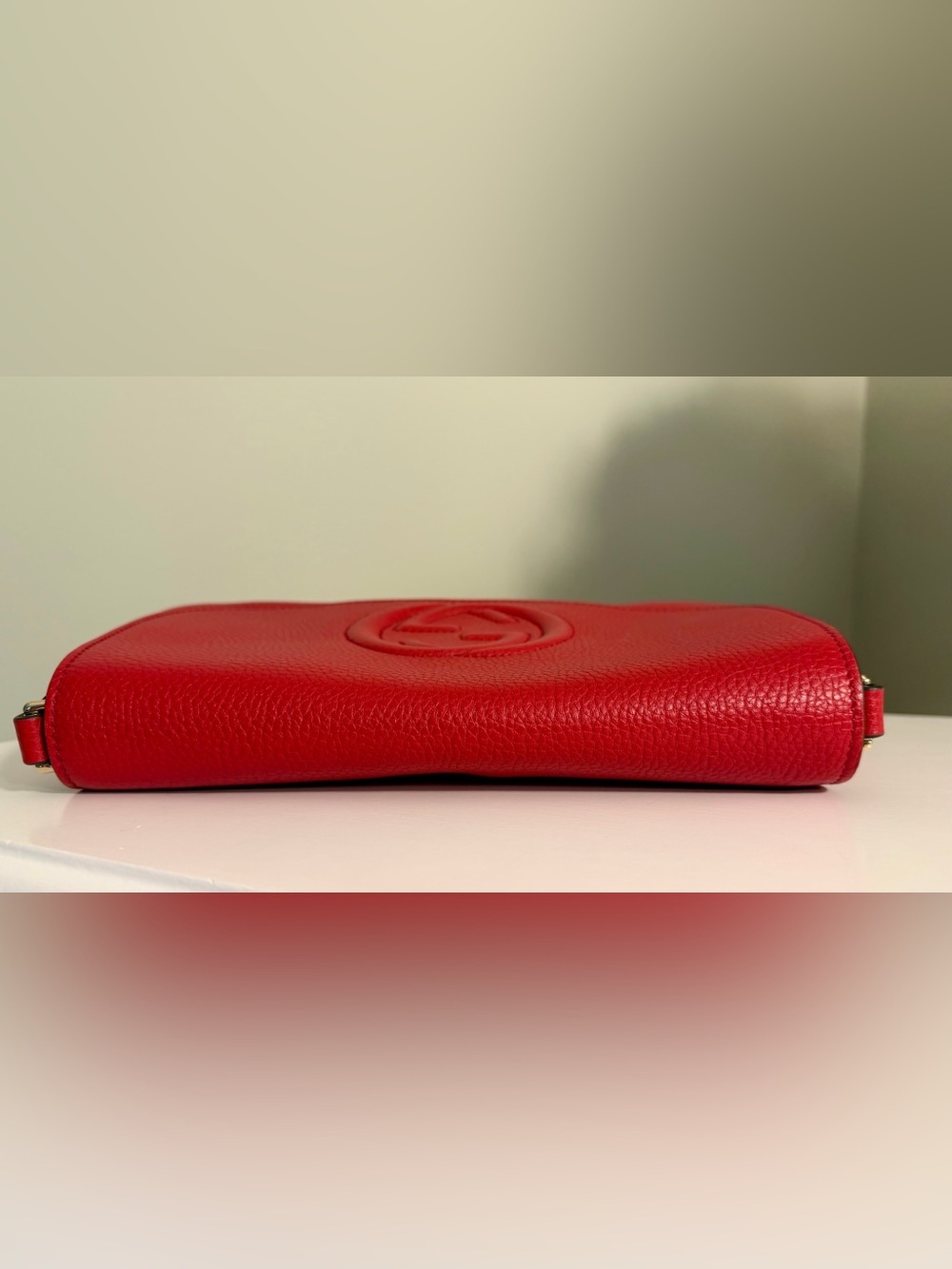 Authentic Gucci Red Soho Leather Shoulder Bag- ❤️*Pristine New Condition*❤️ - Picture 4 of 14